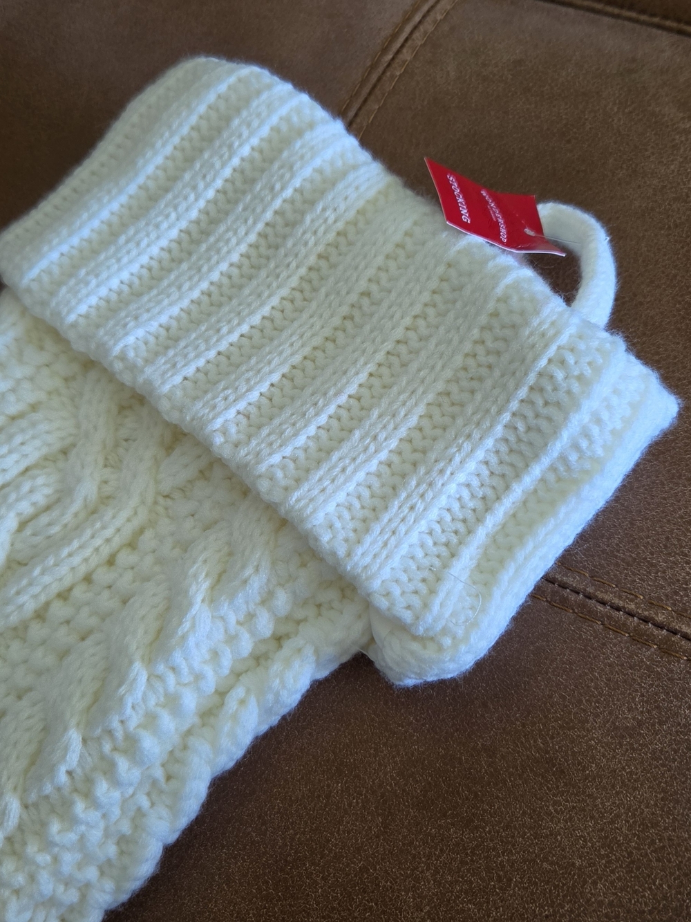 Wondershop Cream Cable Knit Christmas Stocking - Picture 5 of 5